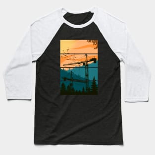 Tower Crane Nature Baseball T-Shirt